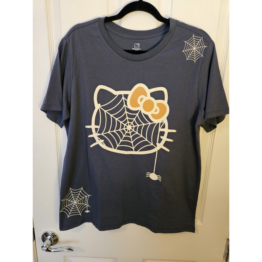 NWT Hello Kitty Sanrio Halloween Spider Webs Grayson/Threads Kids T-Shirt, XL